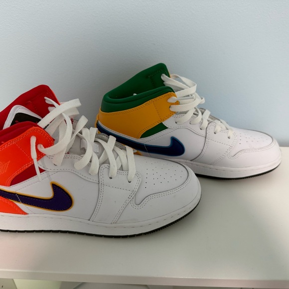 Jordan Other - Jordan White Red High-Top Sneakers